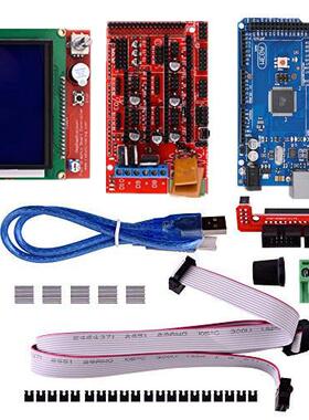 3D打印机套件 12864LCD MEGA2560 R3开发 RAMPS1.4控制板 A4988
