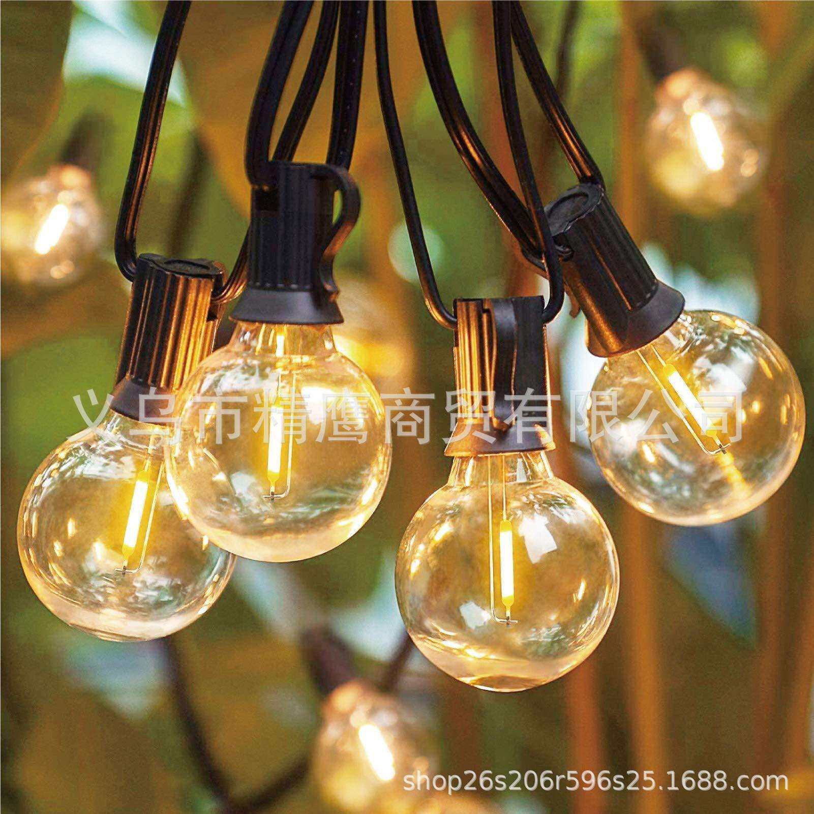 插电LED灯串露营装饰灯户外庭院氛围灯圣诞节日装饰灯暖光灯