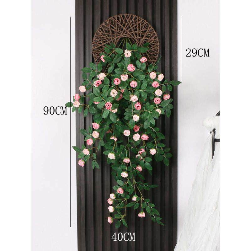 玫瑰花藤仿生墙面遮挡壁挂墙上装饰绿植假花藤条墙壁挂花吊道,家居饰品,仿真花/假花,淘宝优惠券,粉丝福利购,淘宝优惠卷