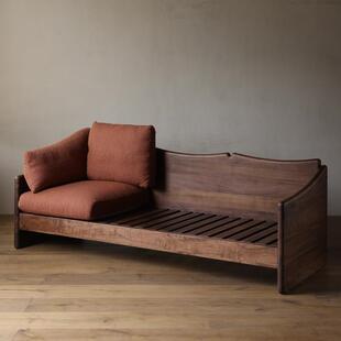 北美樱桃木复古沙发现代简约小户型北欧客厅布艺黑胡桃木实木沙发