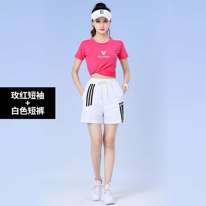 unmun舞蹈运动夏季服装身体时步曳弹力棉新款套装广场尚健跳舞