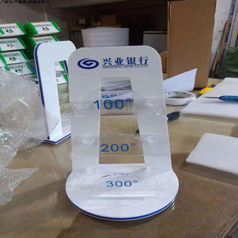 桌面梯形亚克力眼镜架多层陈列架银行资料收纳展示架窗口摆放架
