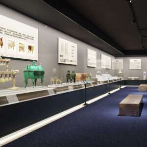 博物馆展示柜钢化玻璃展示柜古董文物艺术展厅文化馆柜台展厅展馆