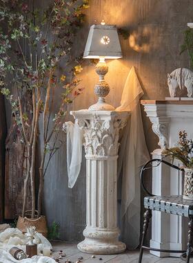 欧式装饰摆饰玄关落地创意覆古雕刻简约工艺壁炉婚纱摄影拍摄道具