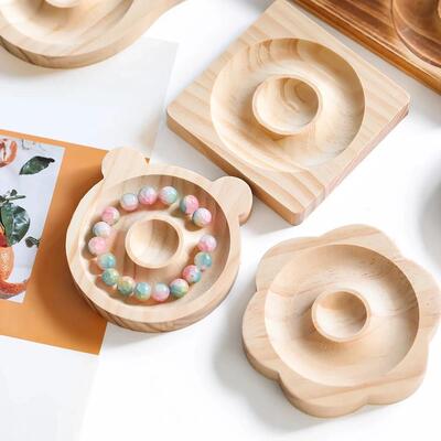 Wooden Creative Display Plate for Home Use, Wooden Tray for