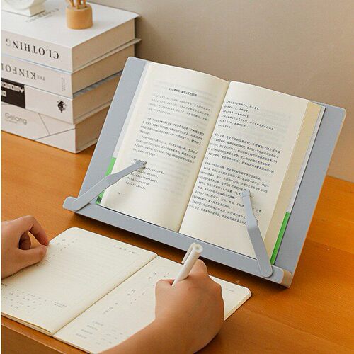 Children's Bookshelf Clip Book Holder Reading Stand, Univers