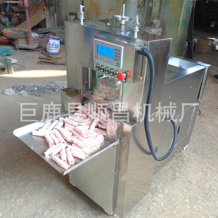羊肉切片机 全自动冻肉切卷 机涮锅牛羊肉切卷机 小型台式刨卷机