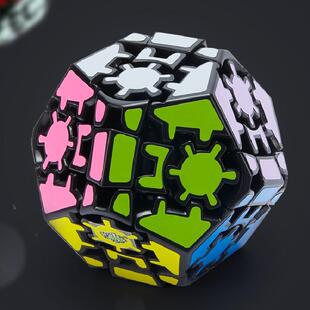 蓝蓝 五魔方八面体十四面内藏齿轮12面锥异形 Gear Cube 齿轮魔方
