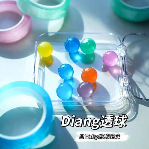 Crystal Clear Stretchy Slime Tape - Transparent, Hand-Stretc