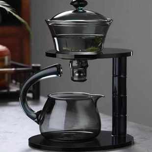 懒人功夫茶具泡茶器茶壶家用宫灯磁吸煮茶器 玻璃半全自动茶具套装