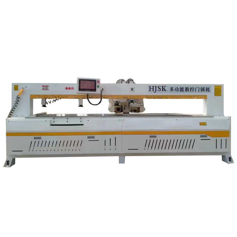 全自动门墙柜一体机 锁孔合页闭门器开槽冲孔激光测孔 数控门锁机