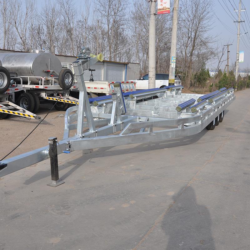 【恒欧机械】船用拖车 5吨浮筒船拖车 钓鱼船支撑架 船用运输架