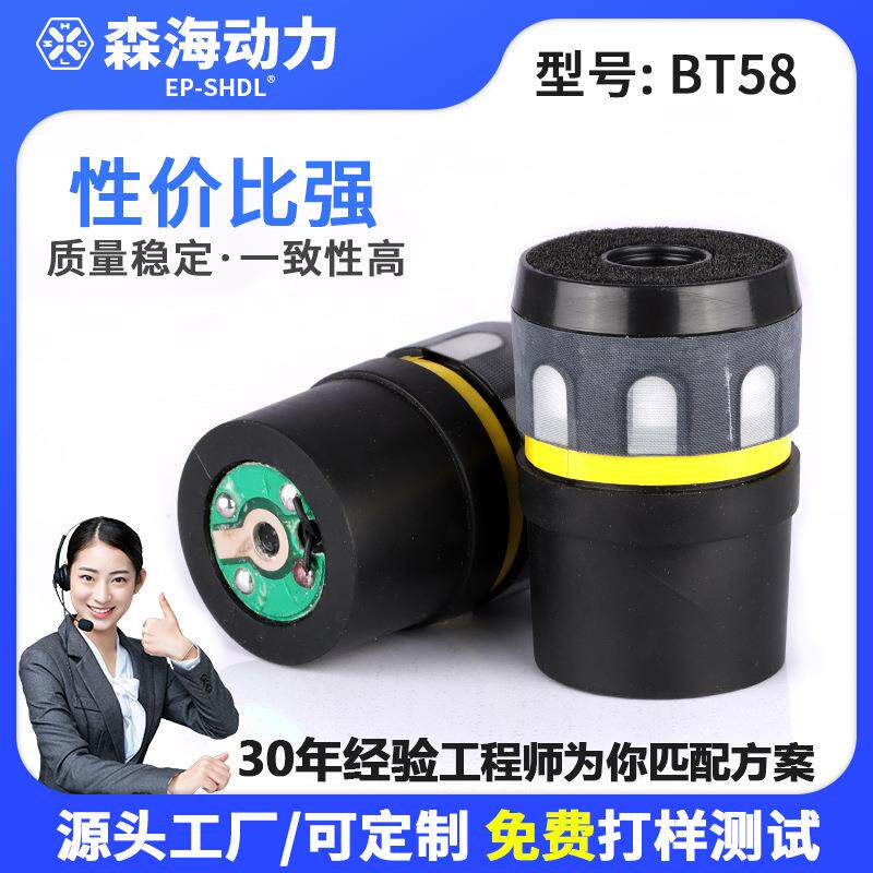 跨境热销BT58麦克风咪芯话筒拾音器动圈咪头K歌宝有线无线音头