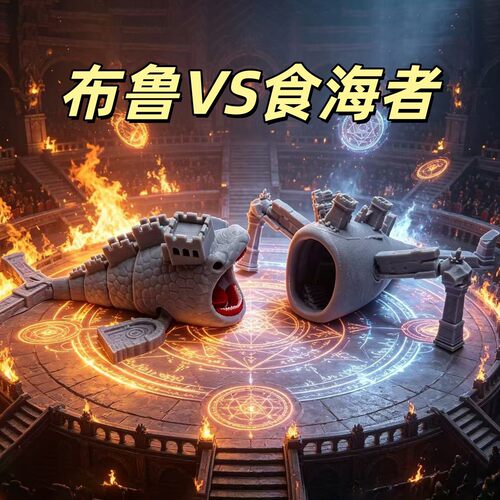 新款食沙者vs遗迹布鲁普手办玩具深海迷航3D打印宇宙吞噬者模型