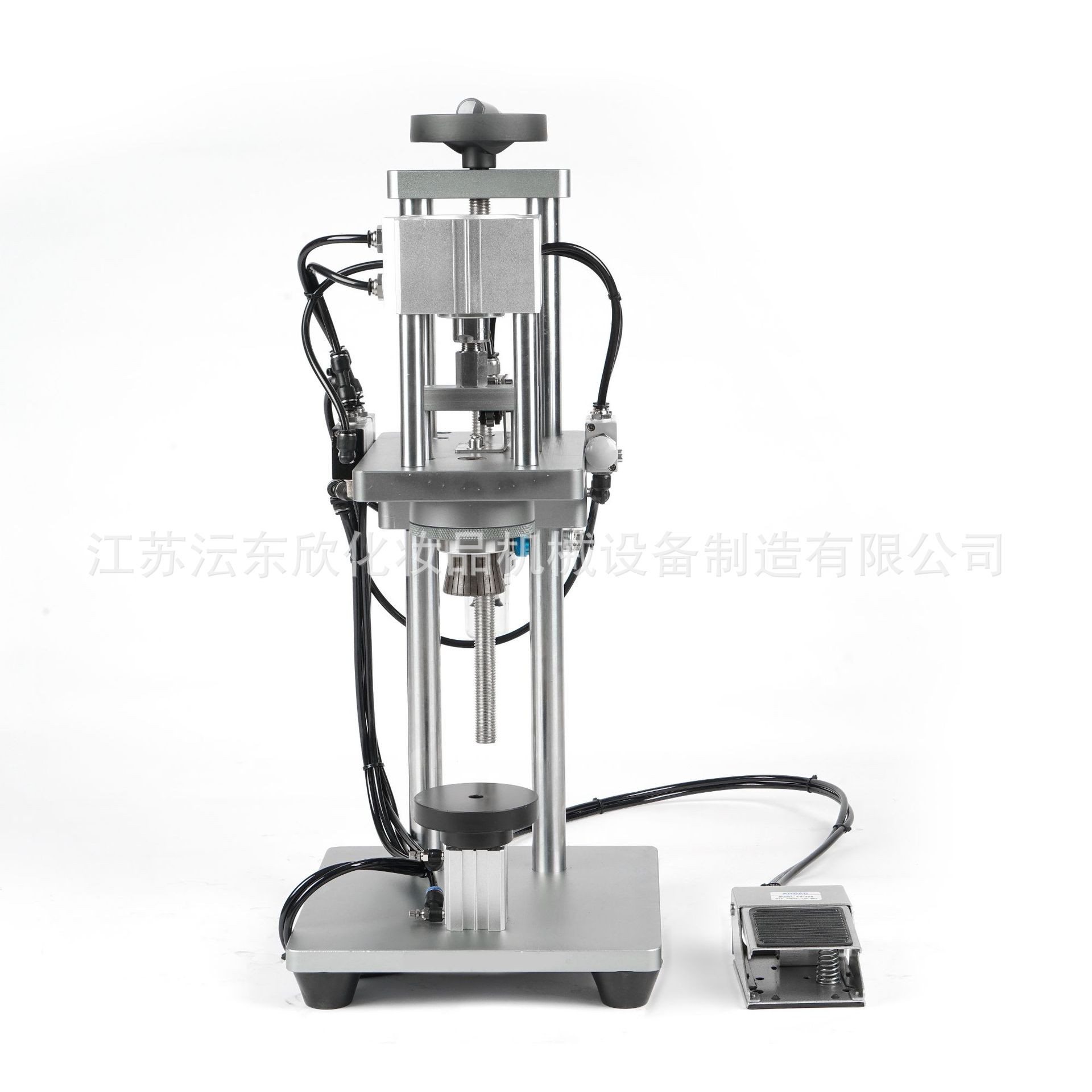 半自动气动香水轧盖机喷头瓶桌面式锁口机小型香水瓶压盖机