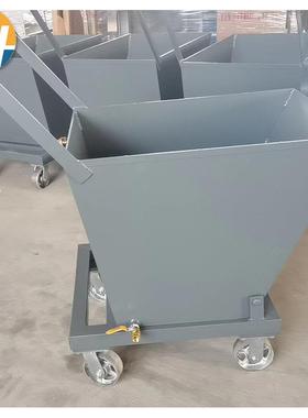 车间铁屑车工厂垃圾废料运输周转自卸式手推重型铁屑车