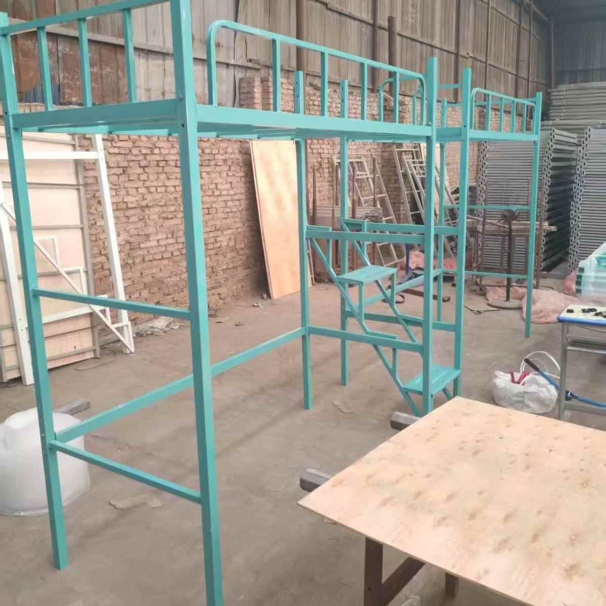 上下铺床二层公寓床上床下桌工厂加厚学校双人上下床工人上下铺铁