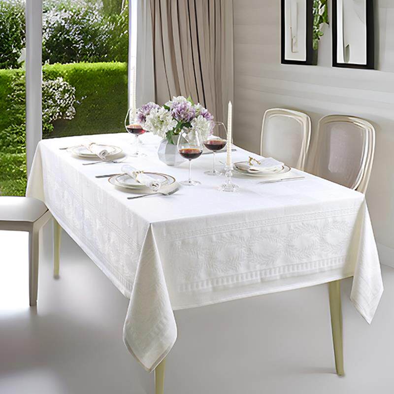 正品ek几lund欧式桌e布白方色长形纯色家用轻奢高级感餐桌布法式