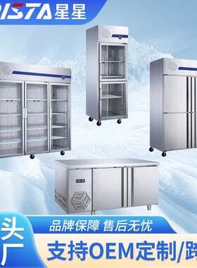 格林斯达D500E2饭店餐厅冰柜冷藏冷冻商用双门冰箱立式保鲜冷柜
