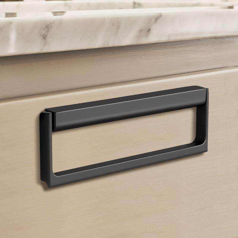 抽屉黑色拉手隐形平装榻榻米平装柜门把手拉扣折叠拉环平板衣柜内