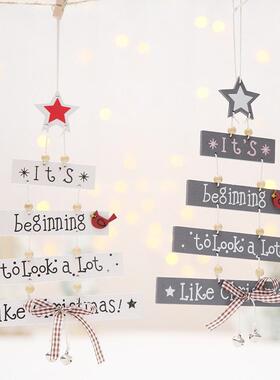 Christmas decorations tree pendants colorful letter pendants