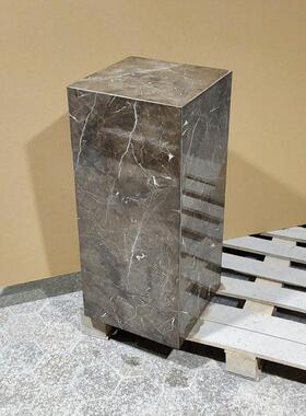 大理石底座简约现代别墅装饰雕塑台天然网咖石墩玄关大理石柱摆台