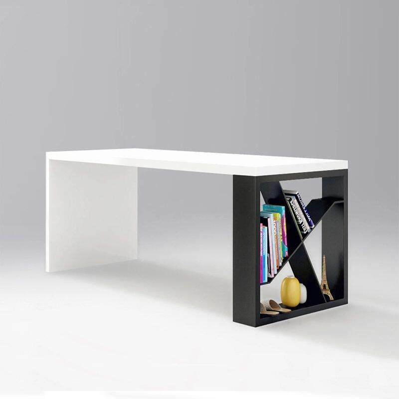 北欧实木会议桌创意设计师工作台简约现代长桌子白色轻奢办公桌