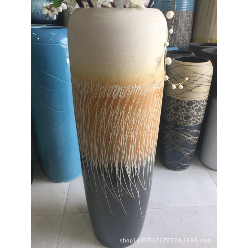 插花新婚落地复古花瓶瓶生态礼品瓶乔迁落地瓶  景德镇干枝