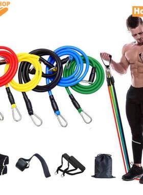 11pcs Resistance Band Gym Equipment Rubber exercise Band