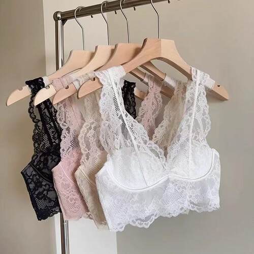 Bralettes For Women Lace Bra Non Padded Longline Bralette