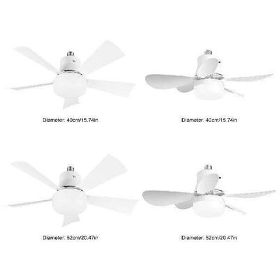 Ceiling Fan with Light Light Bulb Fan Remote Control LED