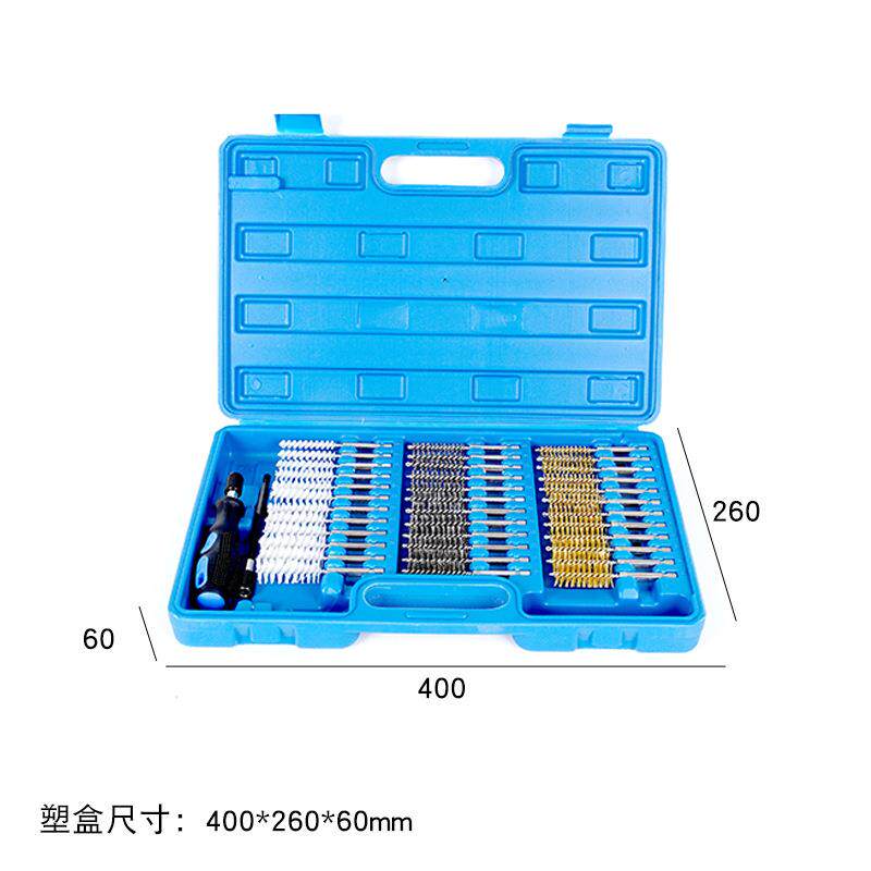 IGB龙角跨境爆款1/4英寸六杆管道刷8件套除抛光去锈毛刺钢丝尼铜