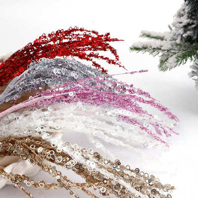 喜裕网红包花烟花棒新年装饰亮片插枝龙兰插花材料花艺diy配件批