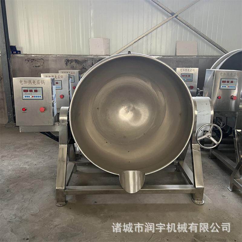 商用蒸汽加热夹层锅商用汤料熬煮搅拌锅羊杂酱香驴肉夹层设备润