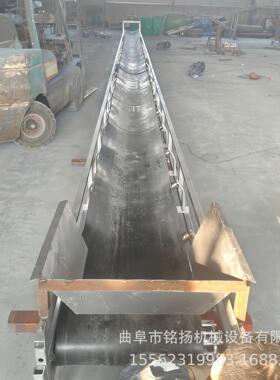 加料斗新款折叠输送机 电动滚筒码头装卸皮带机 散料防漏输送带
