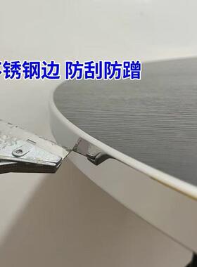 新款钢边实木饭折叠圆桌家PT645465圆用饭桌多功酒店能店简易可移