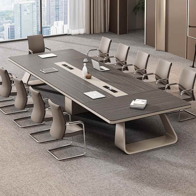 会议桌培训办公家俱板式长方形桌办公室大型简约现代洽谈桌椅组合