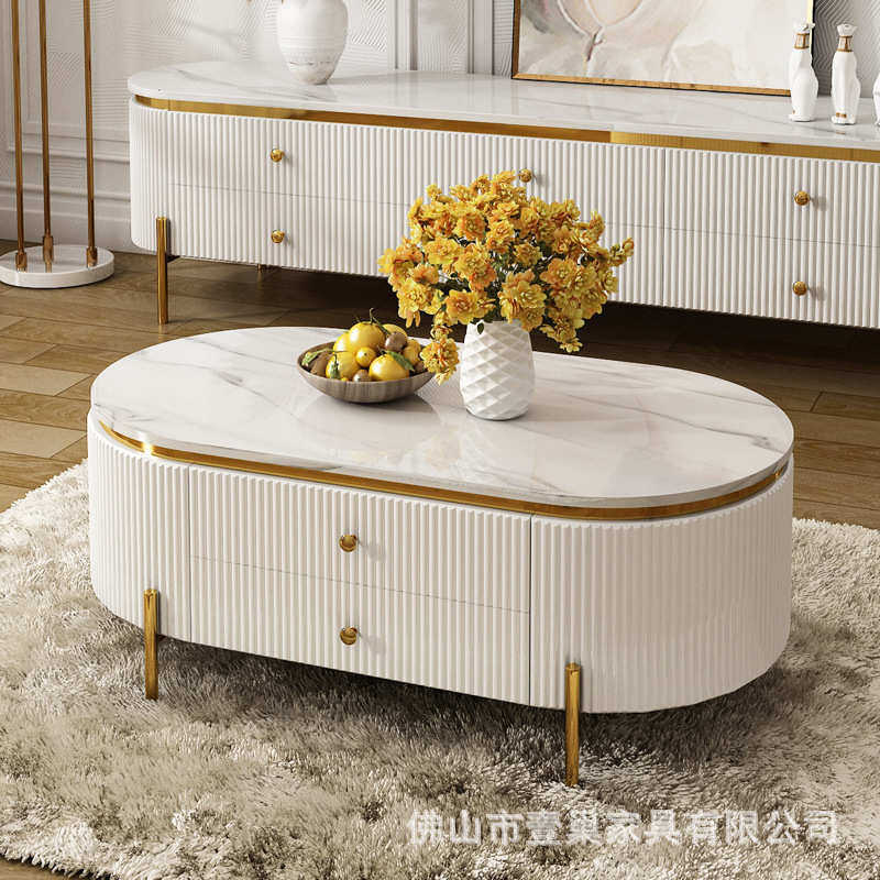 轻奢浮雕款岩板茶几电视柜高档网红视听柜大理石边几斗柜组合,住宅家具,电视柜,淘宝优惠券,粉丝福利购,淘宝优惠卷