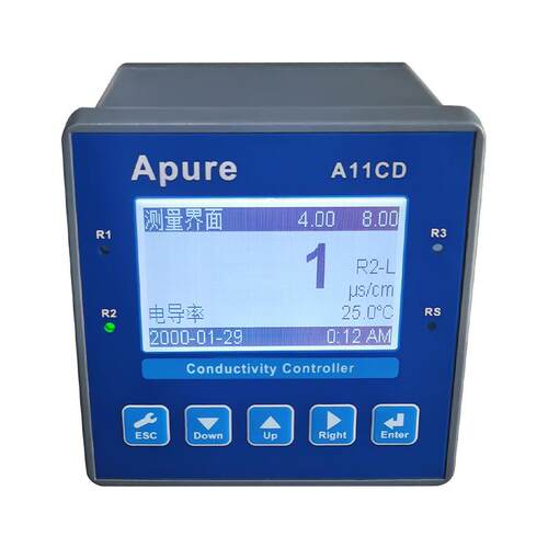Apure电导率仪A10/A11CD工业在线电导/电阻率控制器电导率测试仪