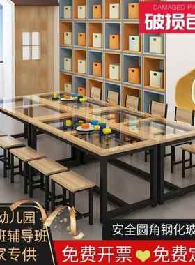 幼儿美术桌子儿童绘画桌手工桌中小学生课桌椅画室桌子少儿美术桌