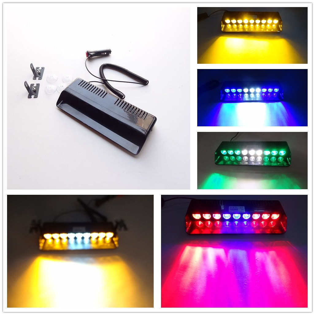 02007 红白蓝9W铲子灯吸盘LED爆闪 仪表台 爆闪 LED频闪 高亮款