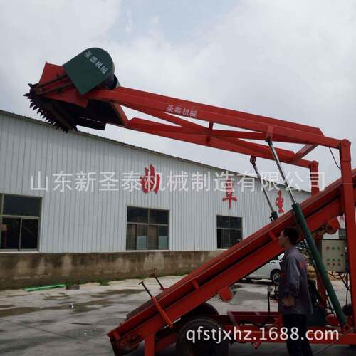 可自走式青贮窖取料机取料高度7米的机器刮板式取料机械