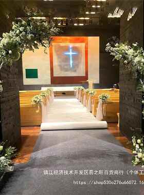 婚庆牛角婚们花拱门户外坪礼羊角花们鲜拱门花艺YCI架道具月亮门