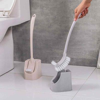 Toilet brush soft brush cleaning brush with base long handle