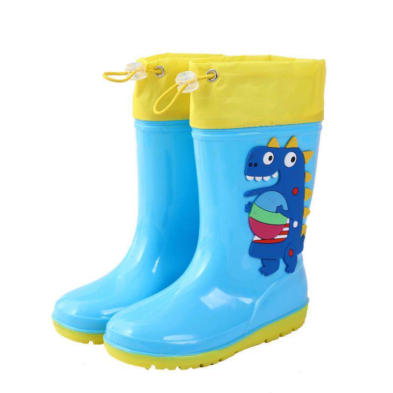 1-16 YEARS OLD CHILDRENS HIGH-TOP RAIN BOOTS DINOSAUR CARTOON WATER BOOTS NON-SLIP SOFT BOTTOM WATERPROOF SHOES BOYS AND GIRLS TODDLER RUBBER SHOES