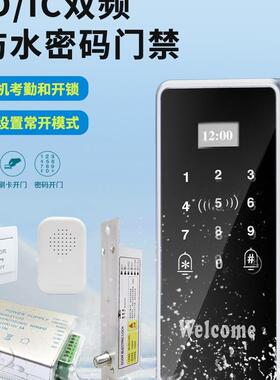 MJ-S15-纹08双频防指门D禁机MJI/IC一体机刷水卡密码室外套装门