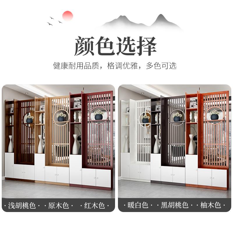 挡轻风入户屏风对隔断柜客627厅玄关柜正进门奢口遮实木置物架博