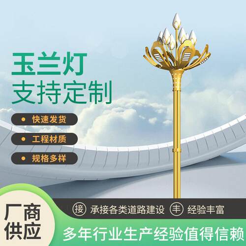 定道路景观灯大型LED市电户外市政工程照明灯八叉九火欧式玉兰灯
