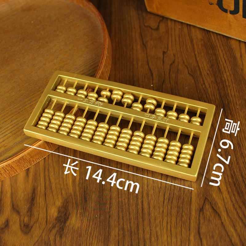 正品铜算盘铜件黄铜心客厅摆办公室开装饰品实纯公司业礼物工艺品