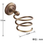 厂家黄铜欧式 仿古黑古吹风机架风筒架卫生间壁挂浴室收纳支架代发